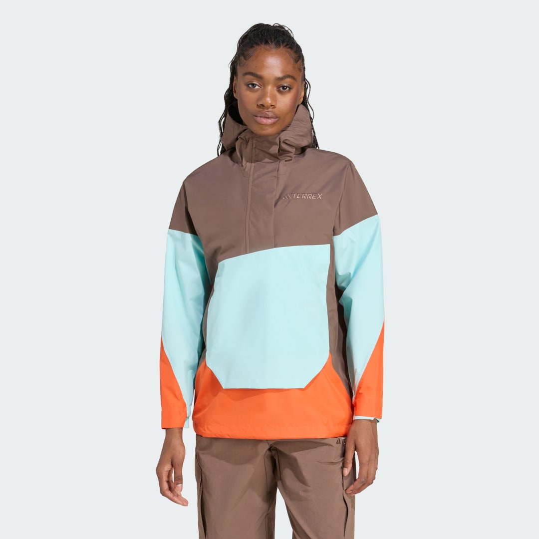 Vindjakke adidas Performance Terrex Xploric 2.5L Climaproof Windbreaker Brun | JL9813, 0