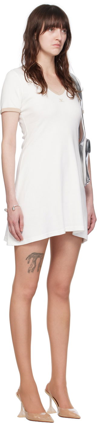 Kjole Courrèges Courrèges V-Neck Mini Dress Grøn | 224JRO397JS0070, 4