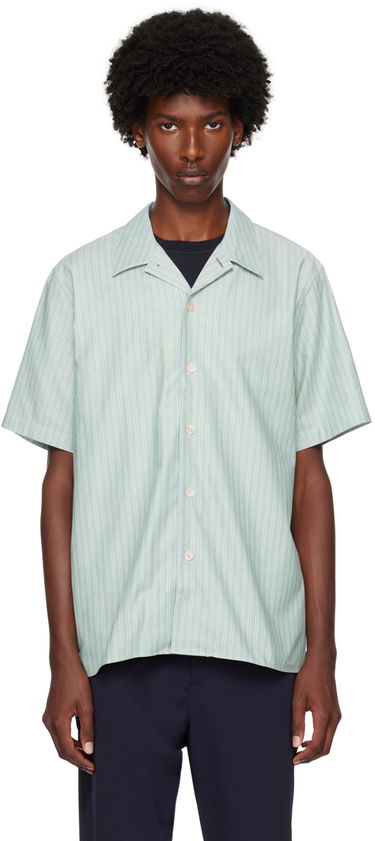 Skjorte Paul Smith PS by Paul Smith Striped Resort Shirt Grøn | M2R-695U-N22097-34, 0