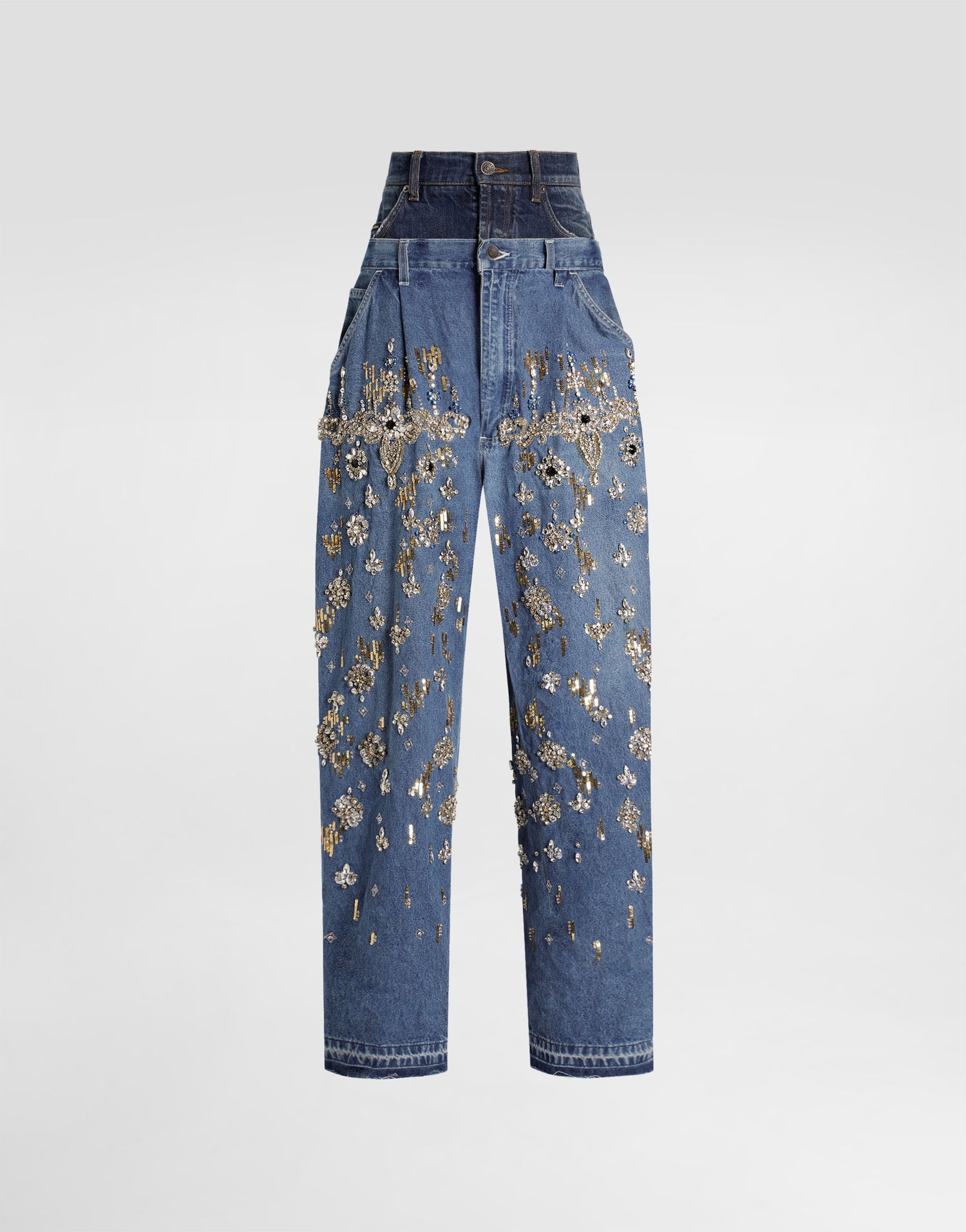 Jeans Dolce & Gabbana Dolce & Gabbana 5-pocket Embroidered Jeans Blå | FTDF9ZG8OG1S9001, 0