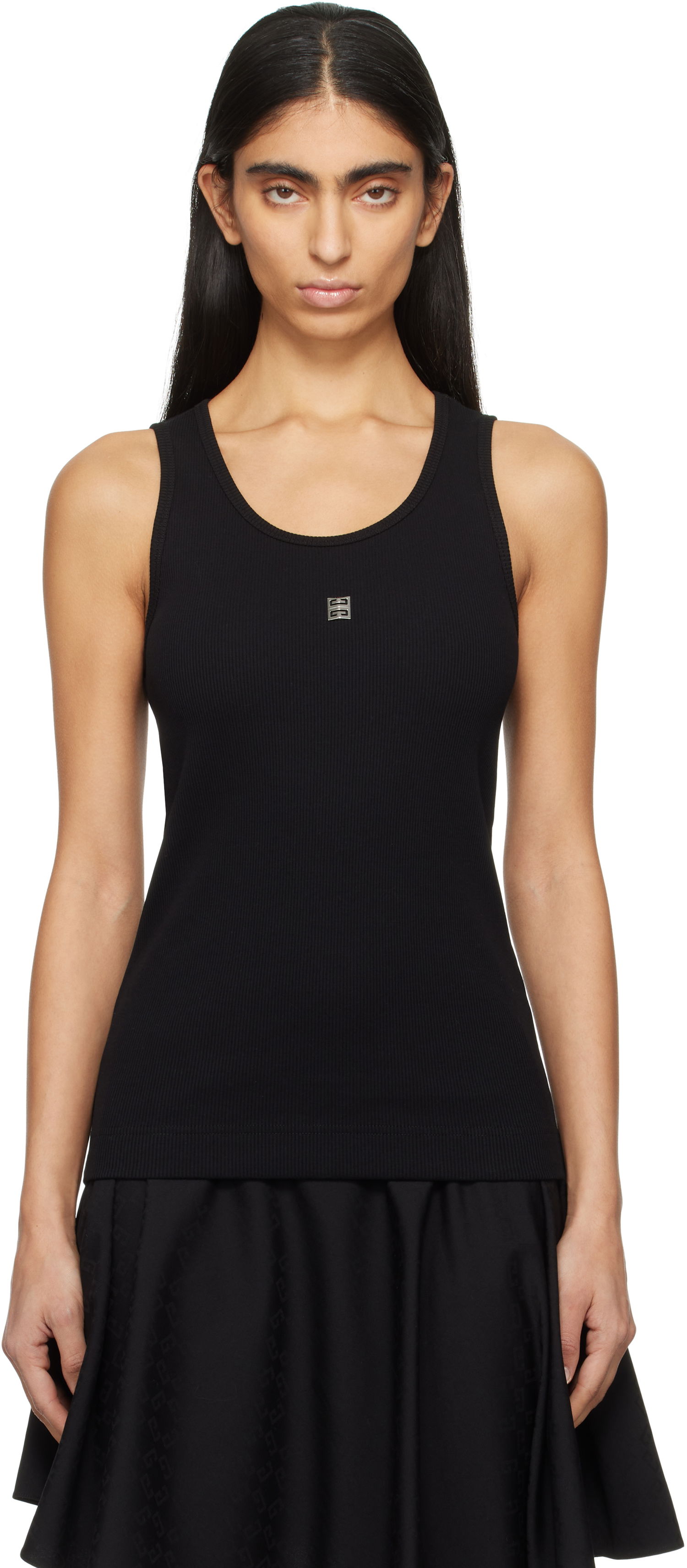 Tanktop Givenchy Ribbed Tank Top Sort | BW70CH3YHY001, 0