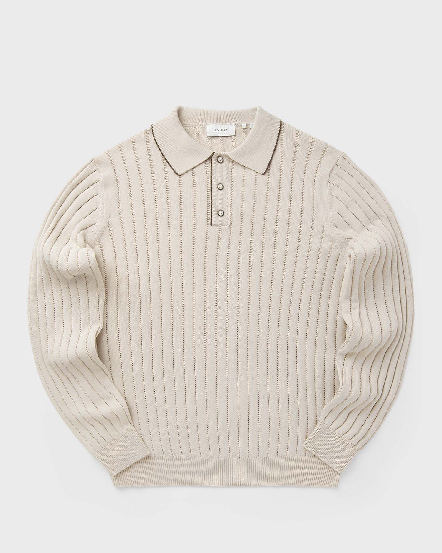 Sweater Les Deux Bogart Rugby Polo Knit Sweater Beige | 1000563-215, 0