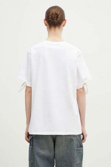 T-shirt Fiorucci Distressed Tie-Sleeve Graphic T-Shirt Hvid | M01FMTSH101CJ01WH06, 2
