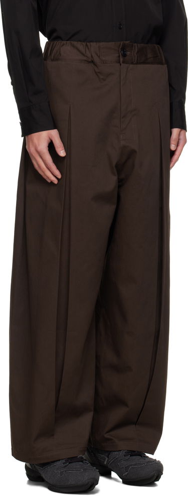 Bukser sage NATION SAGE NATION Box Pleat Trousers Sort | S011 BOX PLEAT TROUSER COTTON, 4