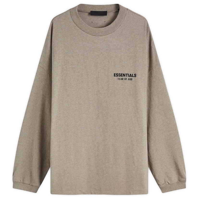 T-shirt Fear of God Core Logo Jersey Long Sleeve T-Shirt Beige | 125HO244379F