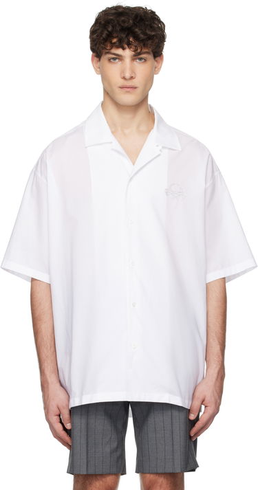 Skjorte Moschino Moschino Laurel Crown Emblem Shirt Hvid | 251ZZA021702341001, 0