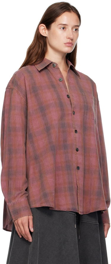 Skjorte OUR LEGACY Our Legacy Borrowed Plaid Shirt Lyserød | M4252BIDC, 4