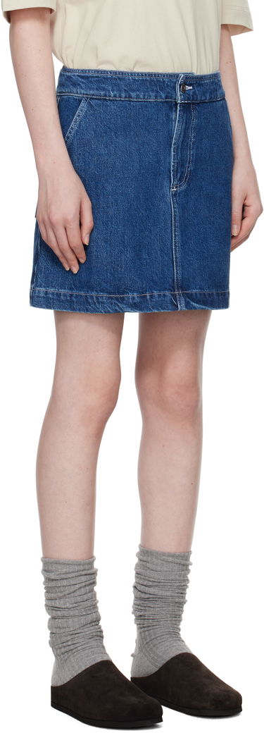 Nederdel A.P.C. Denim Miniskirt Mørkeblå | COHET-F06435, 1