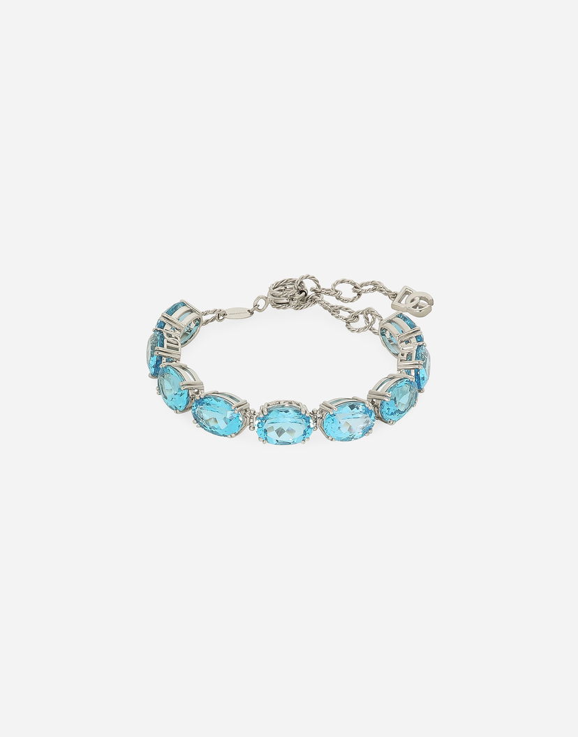 Armbånd Dolce & Gabbana Dolce & Gabbana Anna 18kt White Gold Bracelet with Light Blue Topazes Blå | WBQA4GWTOLB80001