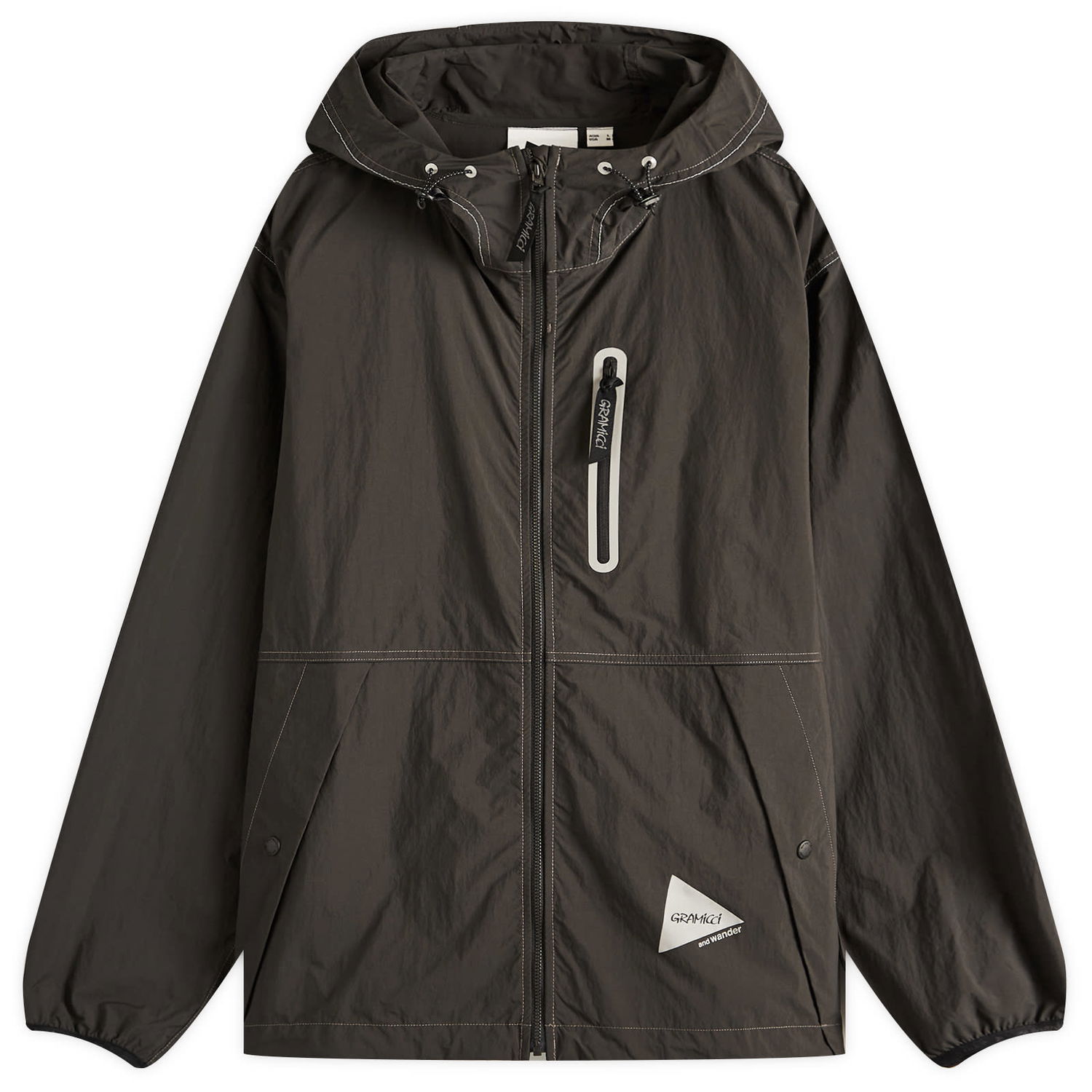 Vindjakke GRAMICCI and wander x Gramicci Brushed Nylon Jacket, Size Large Grå | GUJ5-S3000-CHA, 1