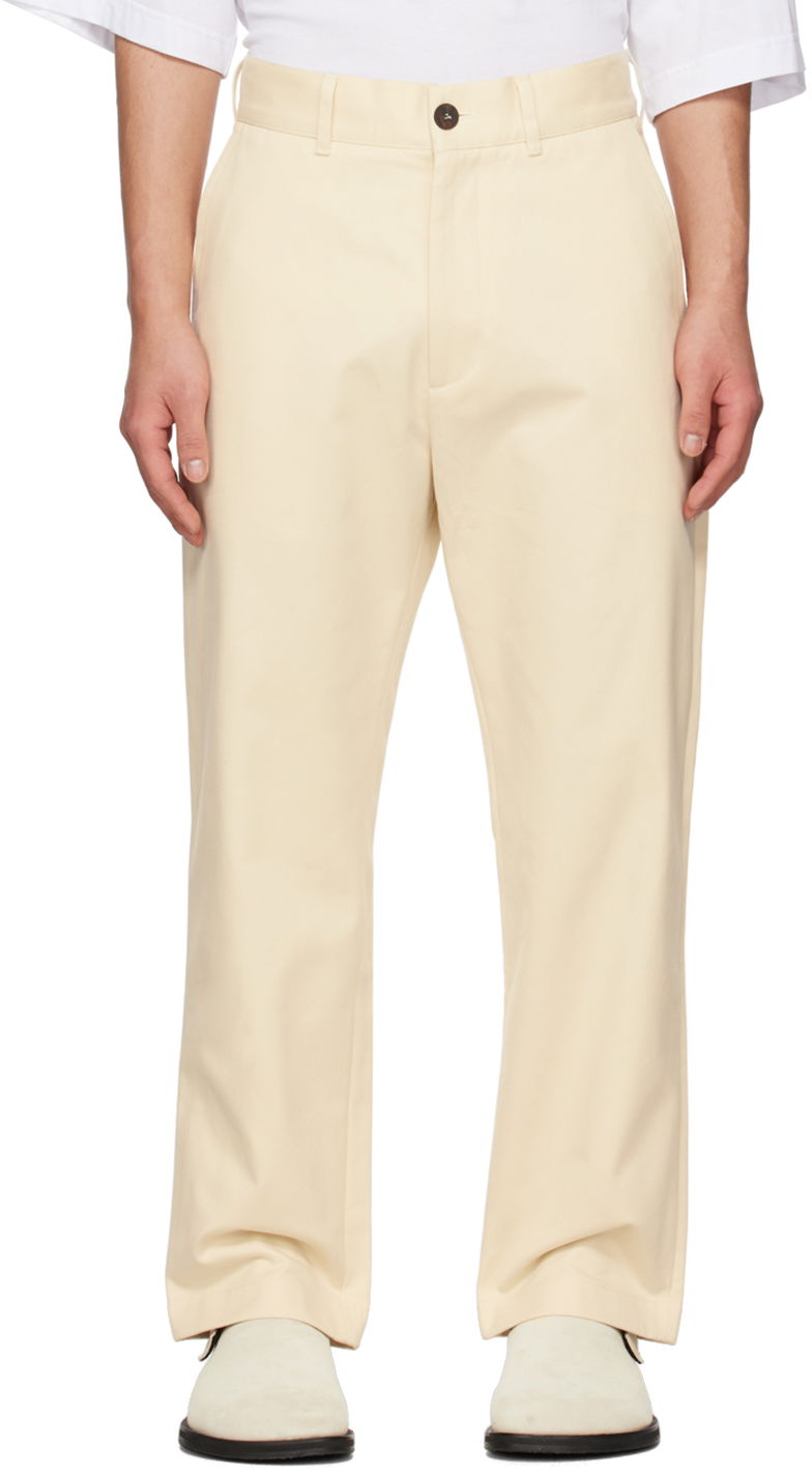 Bukser Studio Nicholson Studio Nicholson Bill Trousers Beige | BILL SNM - 082 -