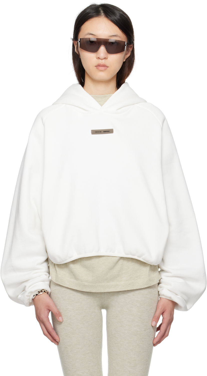 Sweatshirt Fear of God ESSENTIALS Modern Fit Hoodie Hvid | 192SP257754FW