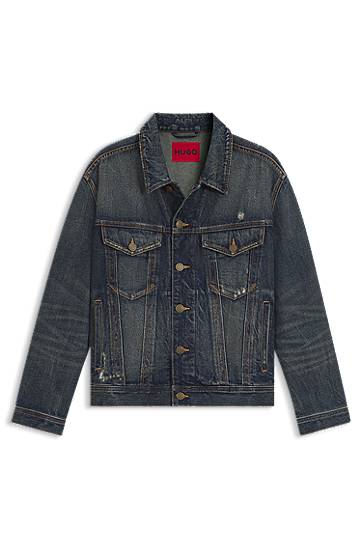 Jakke BOSS Regular-Fit Denim Jacket Blå | 50542904