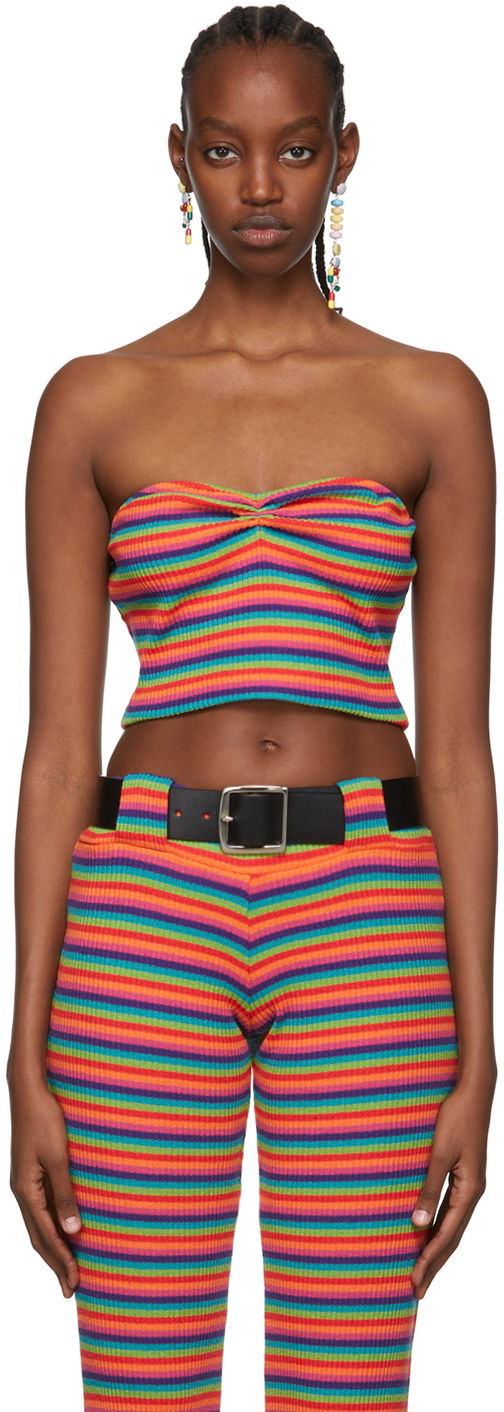 Tanktop Anna Sui Exclusive Striped Tube Top Flerfarvet | 522A20, 0