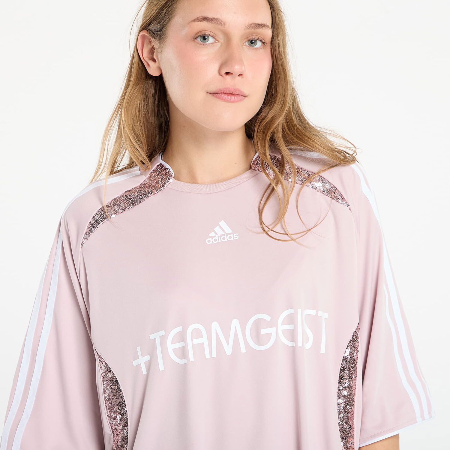 Jersey adidas Originals Adilenium Season 4 Teamgeist Oversized T-Shirt Lyserød | KE9793, 1