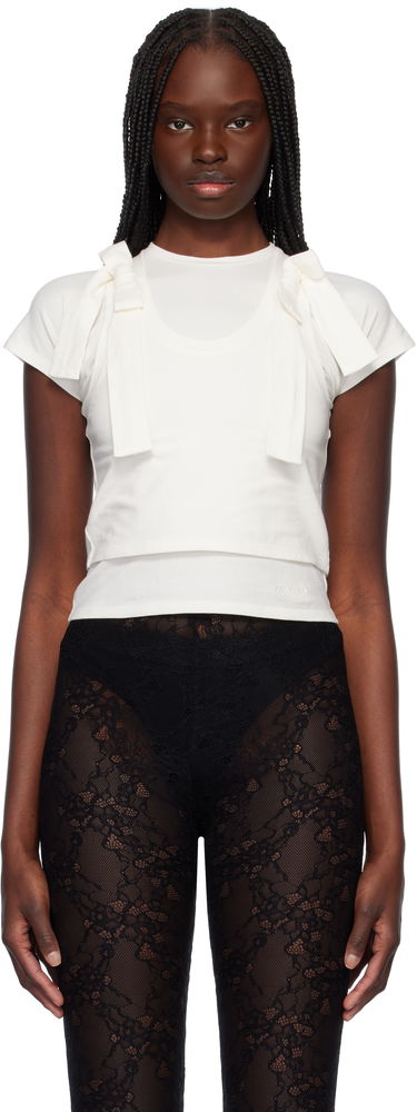 T-shirt Ambush AMBUSH Layered Ribbon Baby Tee Hvid | 12115401, 0