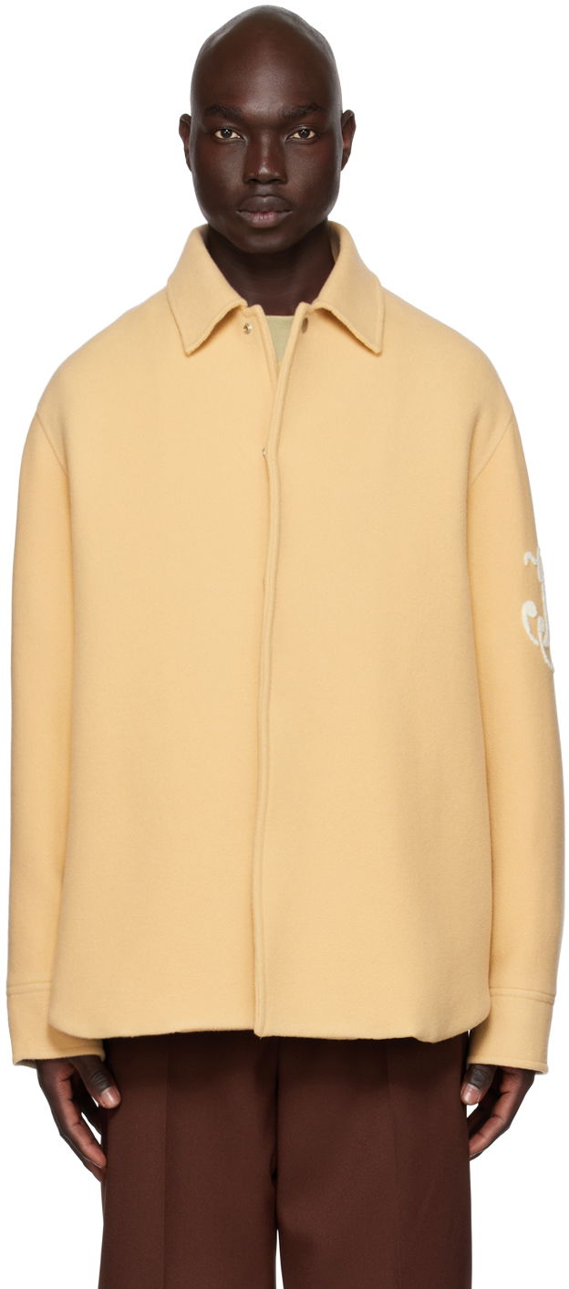Jakke Jil Sander Embroidered Jacket Beige | J47BN0126_J40031, 0
