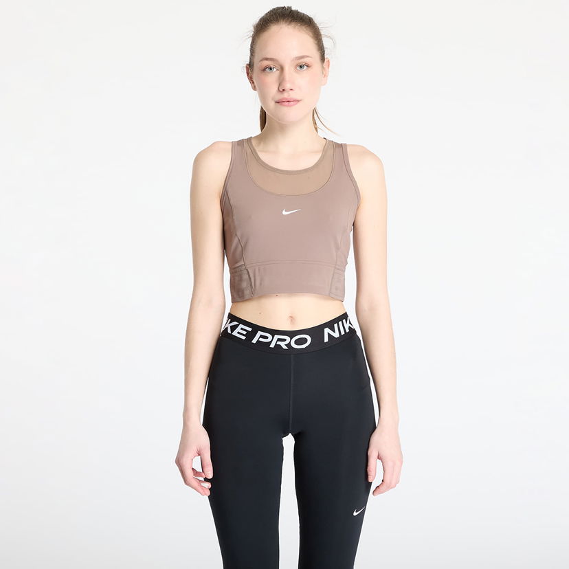 Tanktop Nike Pro Dri-FIT Cropped Tank Top Brun | HJ1192-233