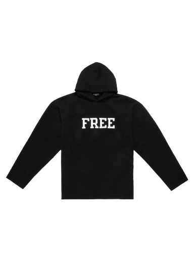 Sweatshirt Balenciaga Free No Rib Hoodie Sort | BCA121FSW00301BCK