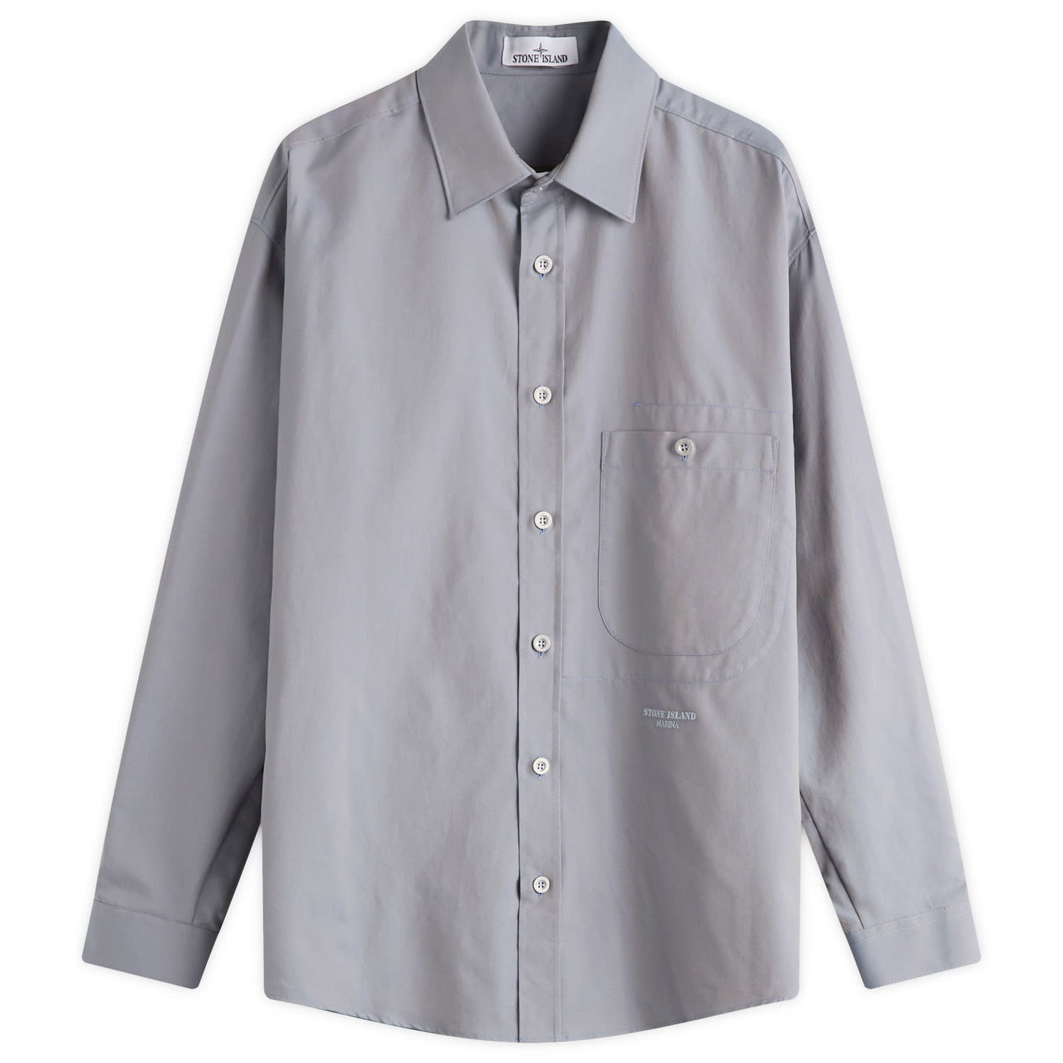 Skjorte Stone Island Marina Oxford Overshirt, Size Large Grå | K2S151100003-V0040, 1