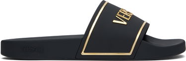 Sneakers og sko Versace Versace Logo Pool Slides Sort | 1018496_1A13176, 0