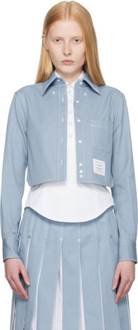 Thom Browne Classic Cropped Long Sleeve Shirt