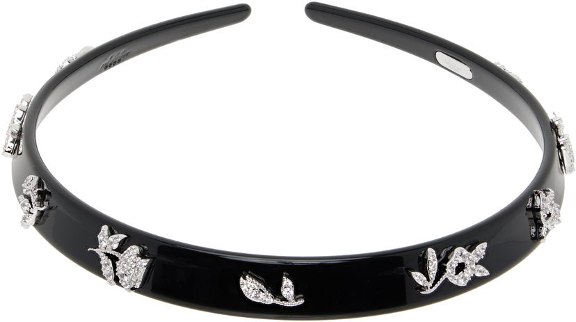 Stift SHUSHU/TONG SHUSHU/TONG YVMIN Edition Floral Gemstone Headband Sort | 25647SLV00NN