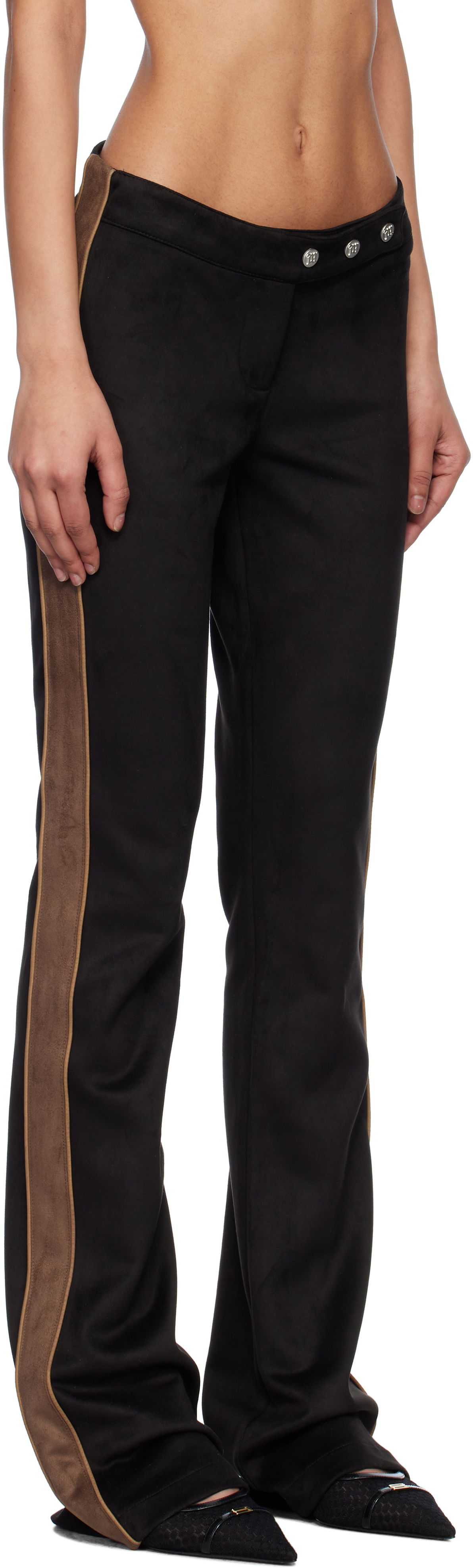 Joggingbukser MISBHV MISBHV Moto Faux-Suede Trousers Sort | 250W303, 1