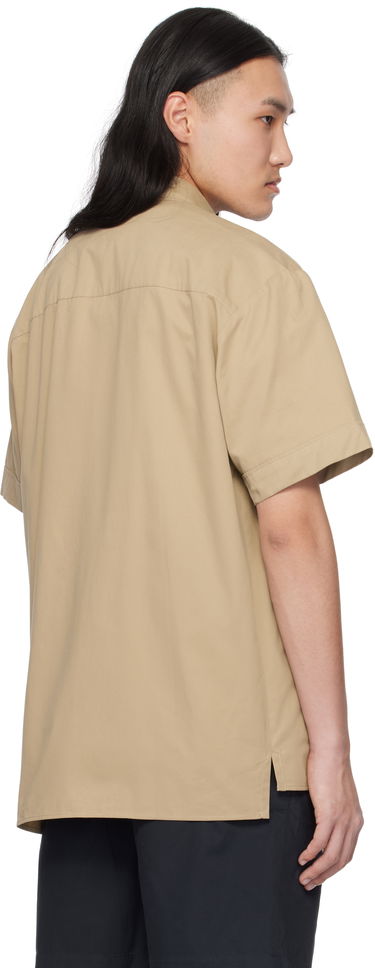 Skjorte A.P.C. Ross Short-Sleeve Shirt Beige | COGZR-H12541, 2