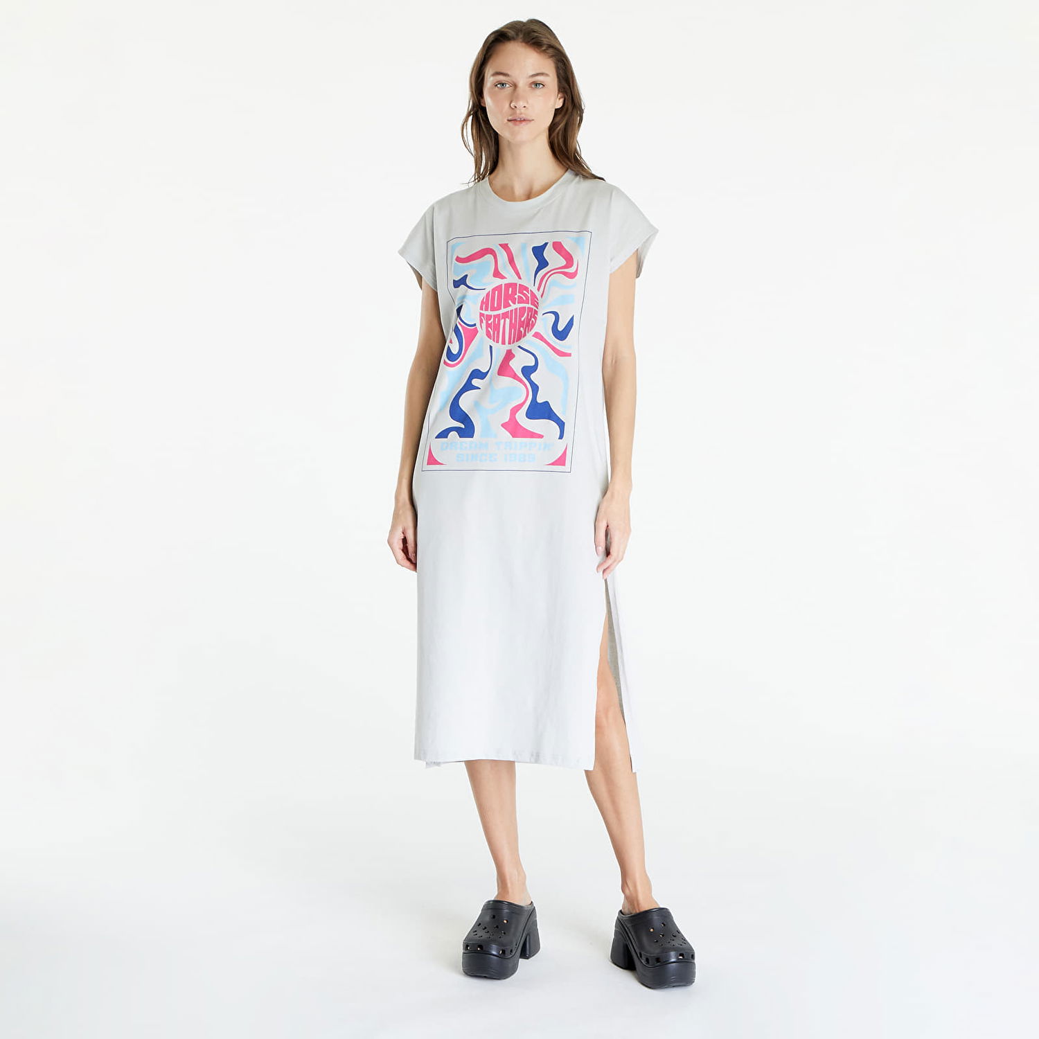 Kjole Horsefeathers Maura Dress Cement Grå | SW907C, 0