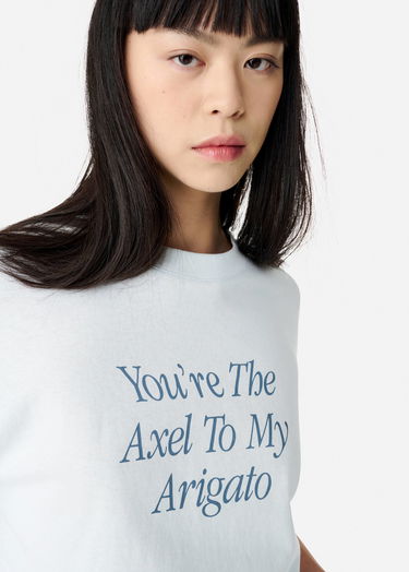 Crop top AXEL ARIGATO Printed Cropped T-Shirt Blå | A3010001, 5