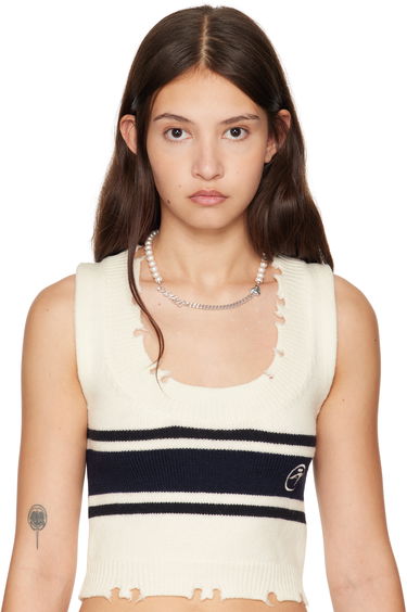 Halskæde Ambush AMBUSH Pearl and Chain Mix Necklace Hvid | BWOB007F24SIL0017200, 1