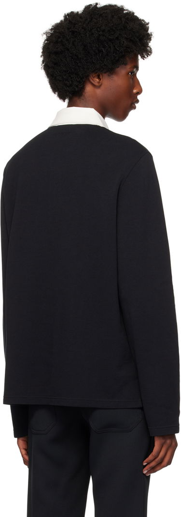Polo skjorte Courrèges Contrasting Long Sleeve Polo Sort | 324JPO033JS0141, 2