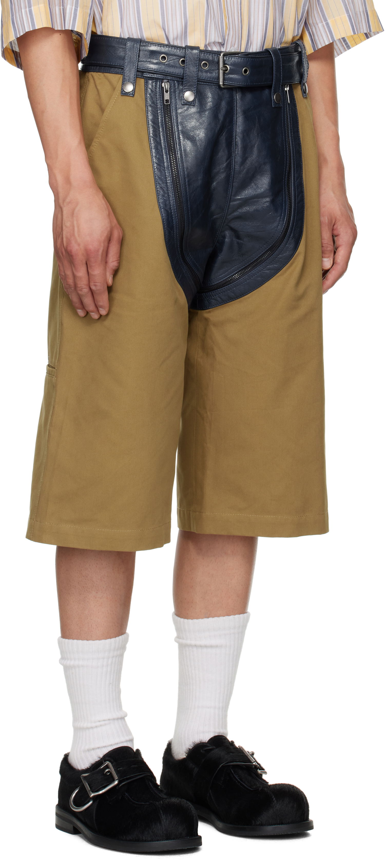 Shorts Martine Rose Martine Rose Zip Chap Utility Shorts Brun | 549LP14525, 1