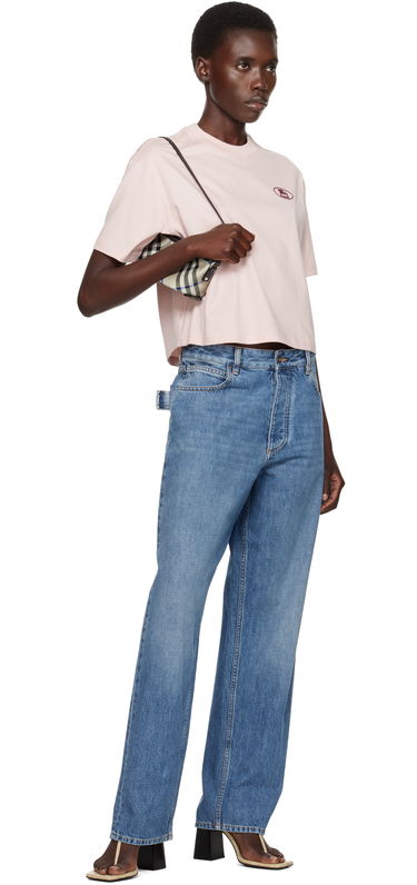 Crop top Burberry Burberry Cropped Cotton T-Shirt Lyserød | 8110083, 3