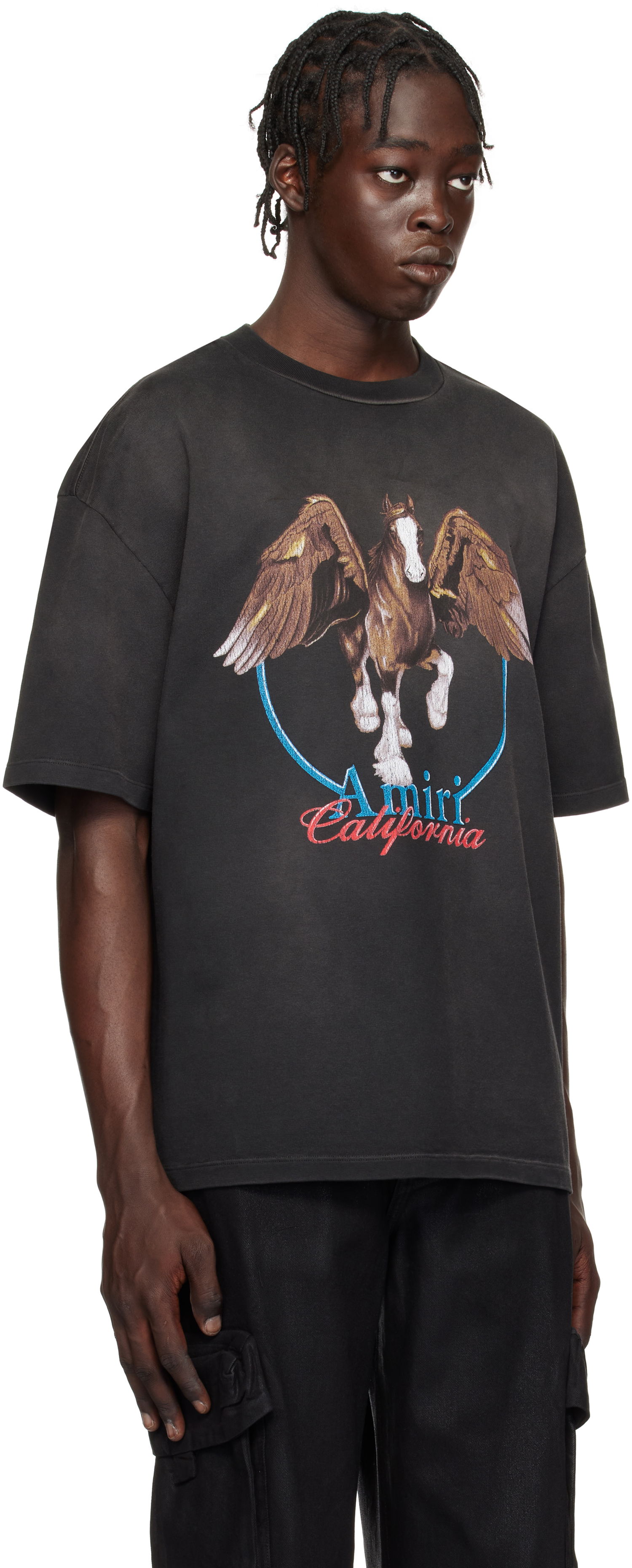 T-shirt AMIRI Vintage Wash Pegasus Graphic T-Shirt Sort | AMJYTE1130, 1