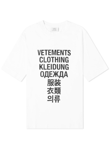 T-shirt VETEMENTS Translation Tee Hvid | UA53TR100W