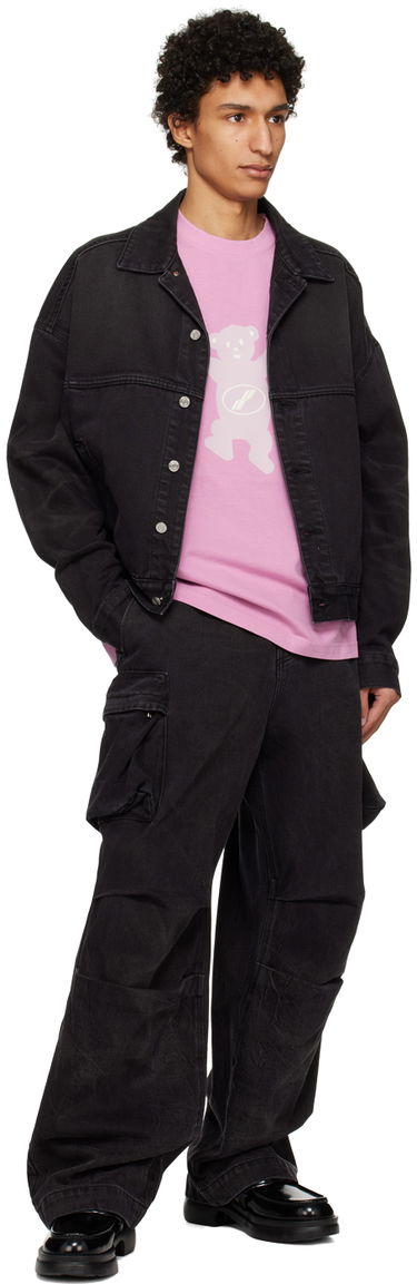 Jakke We11done Graphic Denim Jacket Sort | WD-DJ3-22-376-U-BK, 3