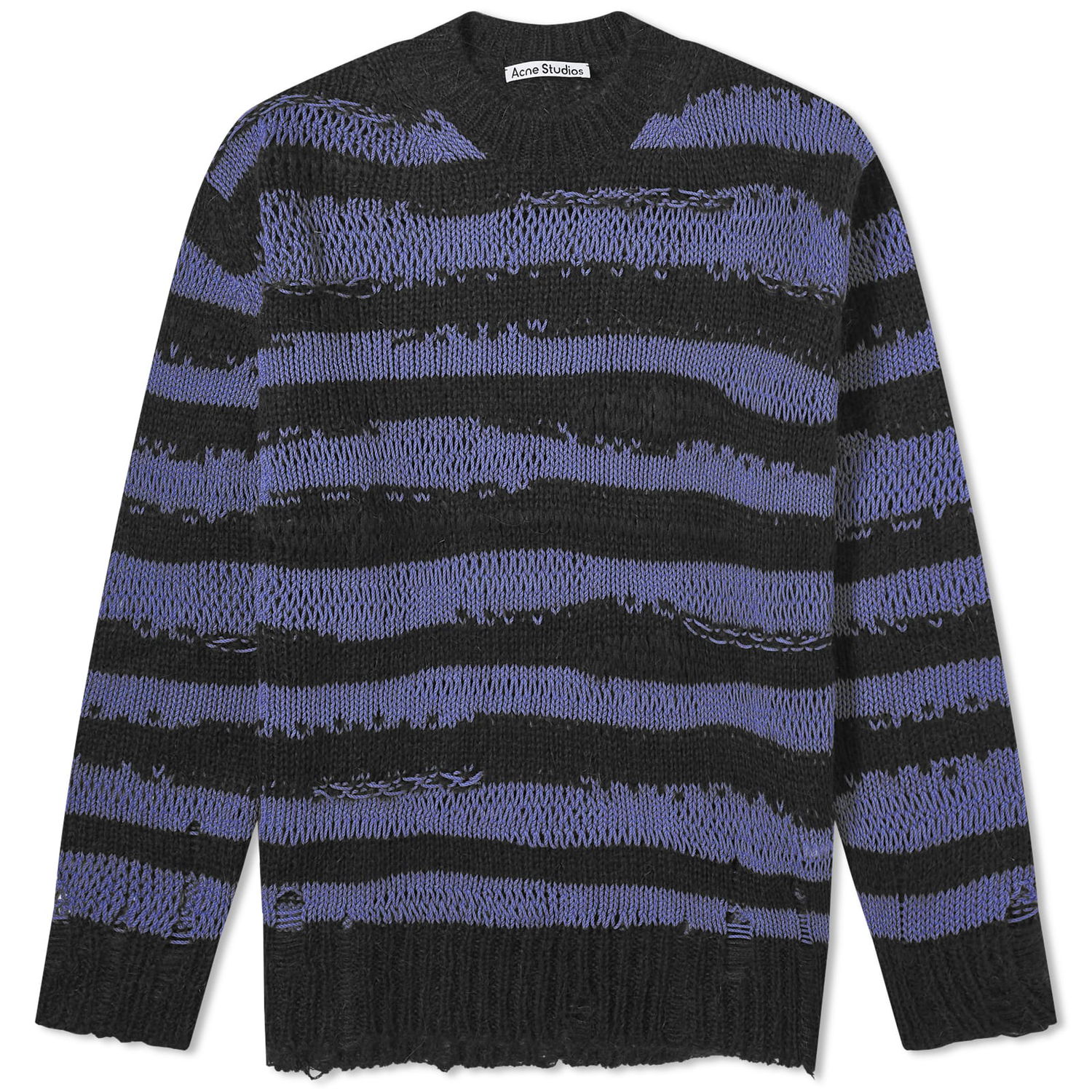 Sweater Acne Studios Karita Mohair Stripe Jumper Mørkeblå | A60399-DL9, 0