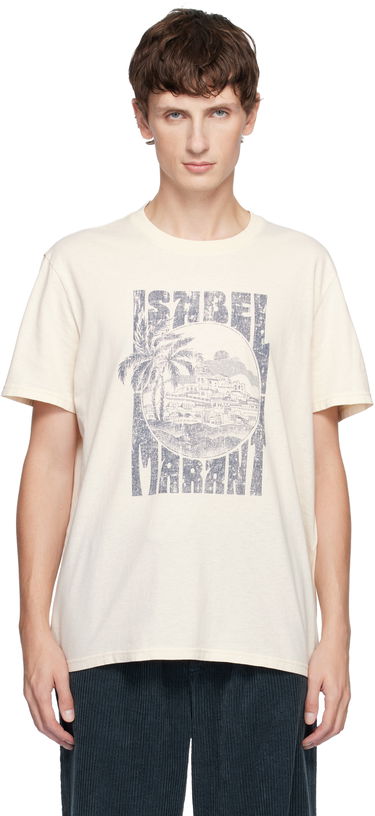 T-shirt ISABEL MARANT Isabel Marant Honore Graphic Print T-Shirt Beige | 25ATS0052HB-C3N09H, 0