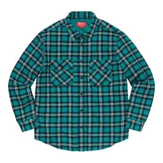 Skjorte Supreme Quilted Flannel Shirt Grøn | SUP-FW19-10957