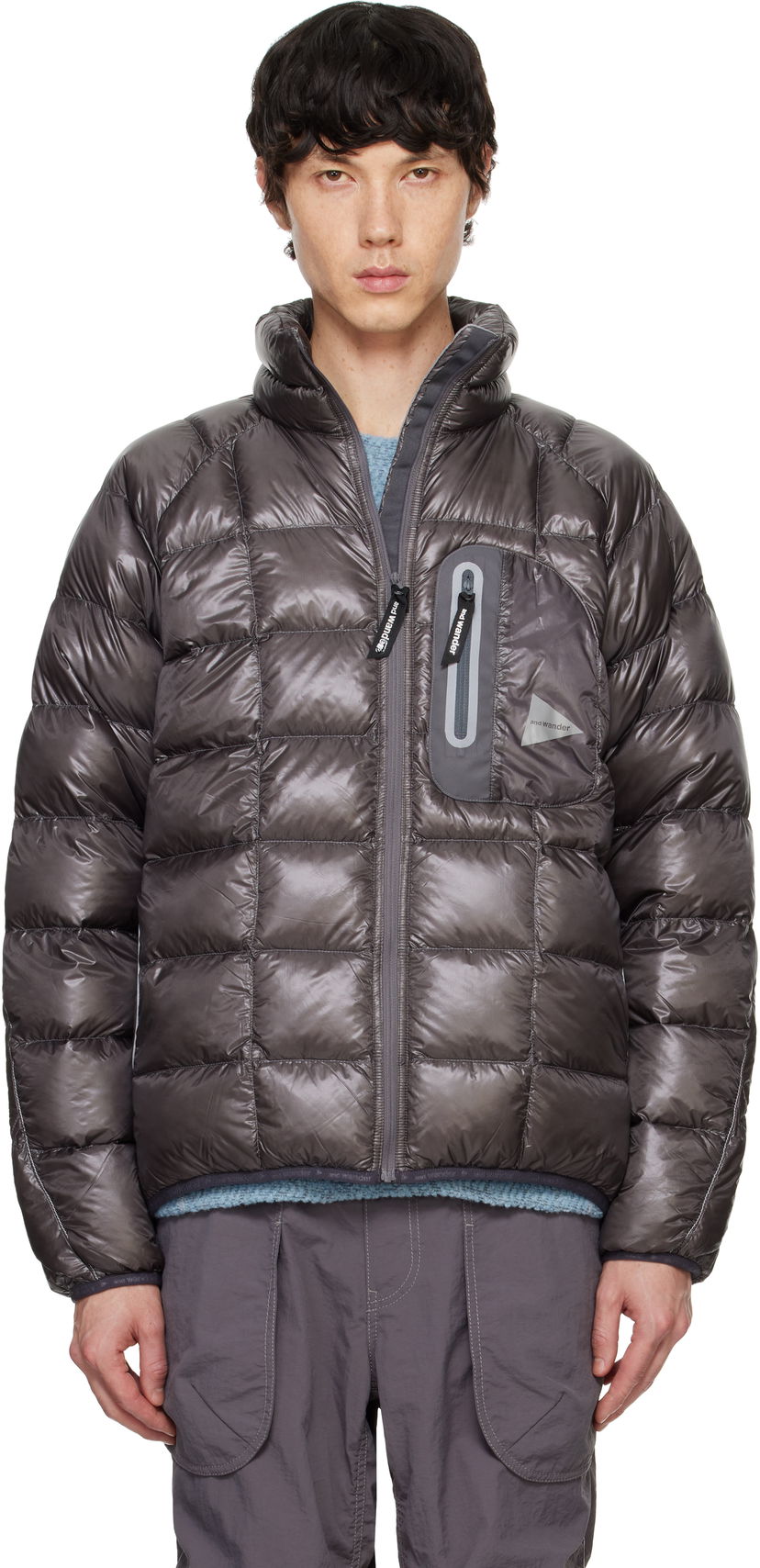 Puffer jakke and wander Diamond Stitch Down Jacket Grå | 5744231106