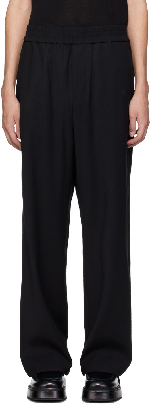 Bukser AMI Elasticized Waist Trousers Sort | HTR211.VI0007