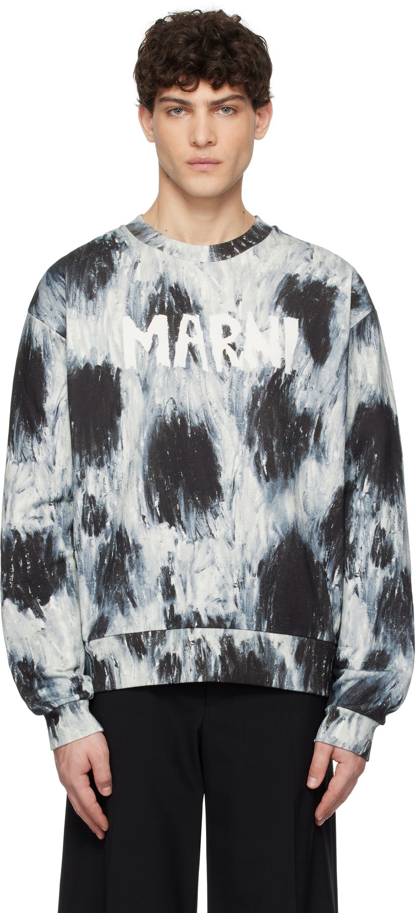 Sweatshirt Marni Marni Scribble Logo Organic Sweatshirt Flerfarvet | FUMU0074PR USS023