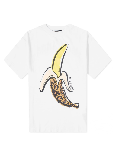 T-shirt Palm Angels Banana Tee Hvid | PMAA001F22JER0060118