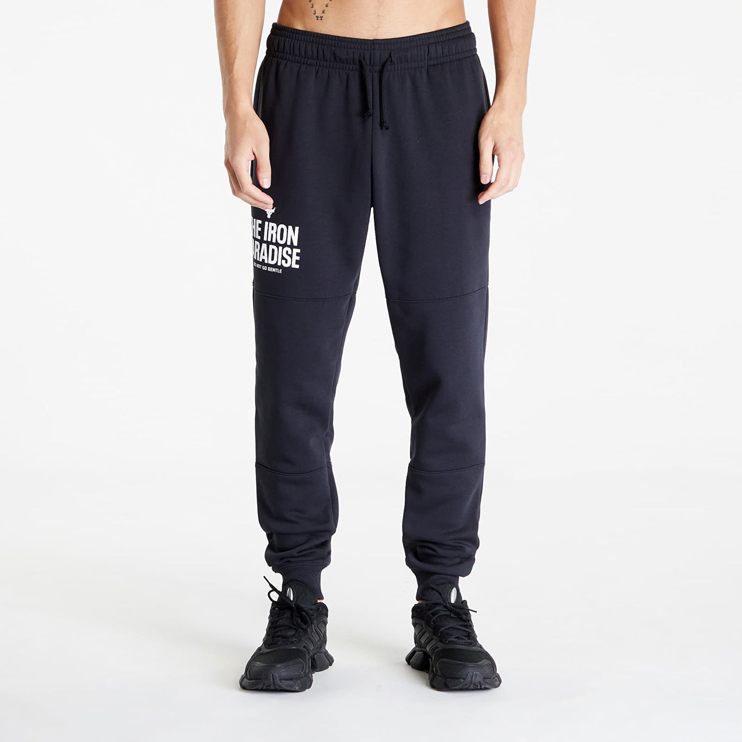 Joggingbukser Under Armour Project Rock Rival Fleece Jogger Sort | 1380108-001, 0