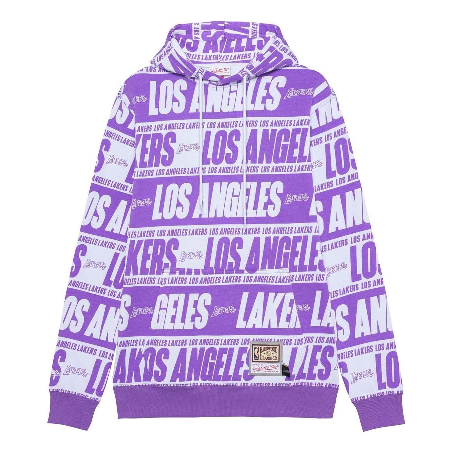 Sweatshirt Mitchell & Ness NBA LA Lakers All Over Print Hoodie Lilla | FPHD4779-LALYYPPPPURP, 0