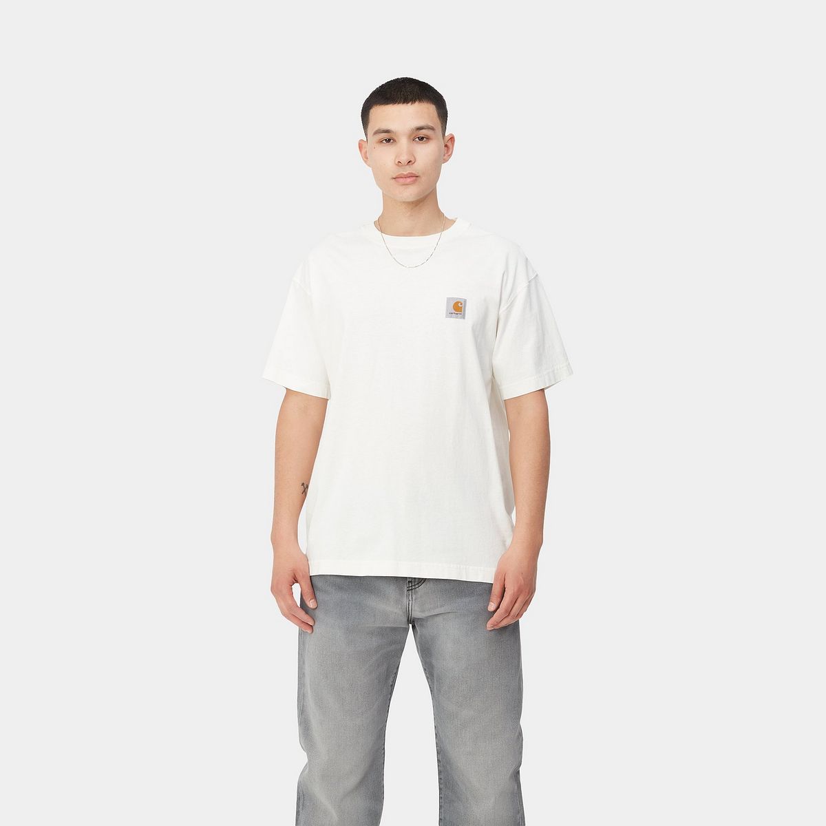 T-shirt Carhartt WIP Nelson T-Shirt Hvid | I029949_D6_GD, 0
