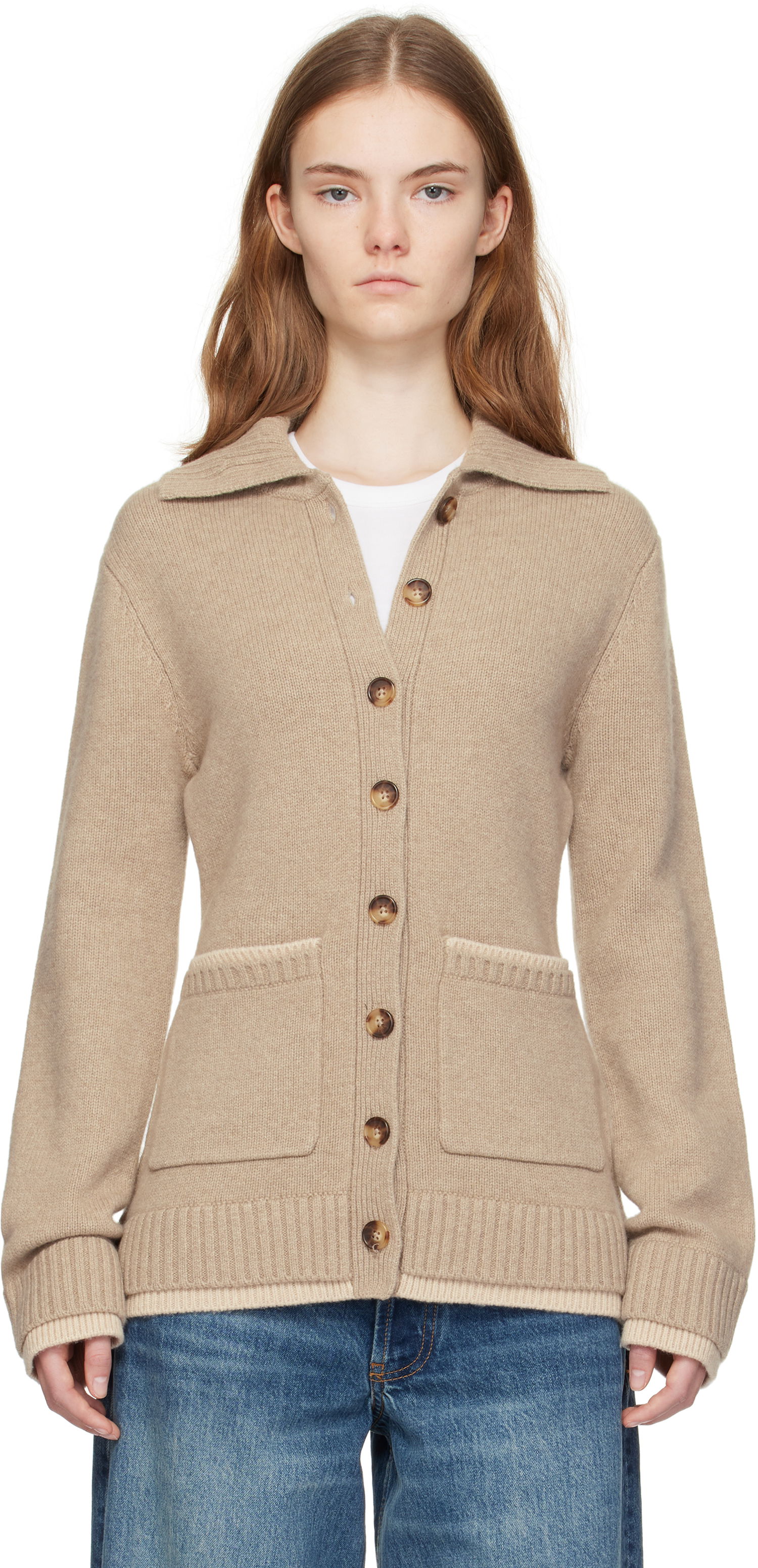 Sweater rag & bone rag & bone Danica Knit Cardigan Beige | WAS24H049CS49, 0