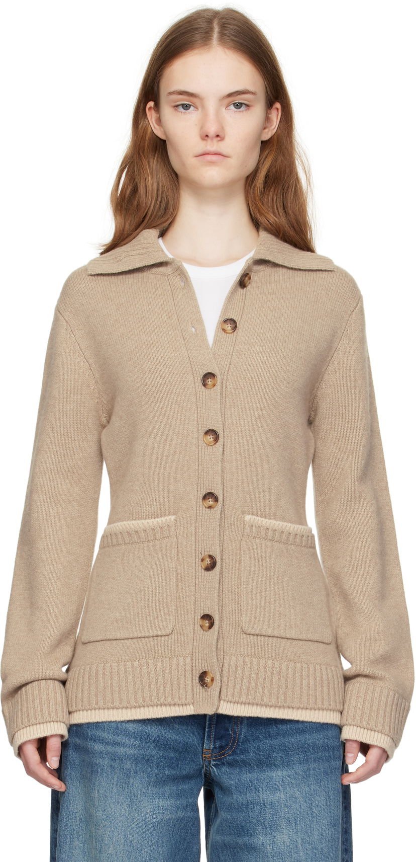 Sweater rag & bone rag & bone Danica Knit Cardigan Beige | WAS24H049CS49